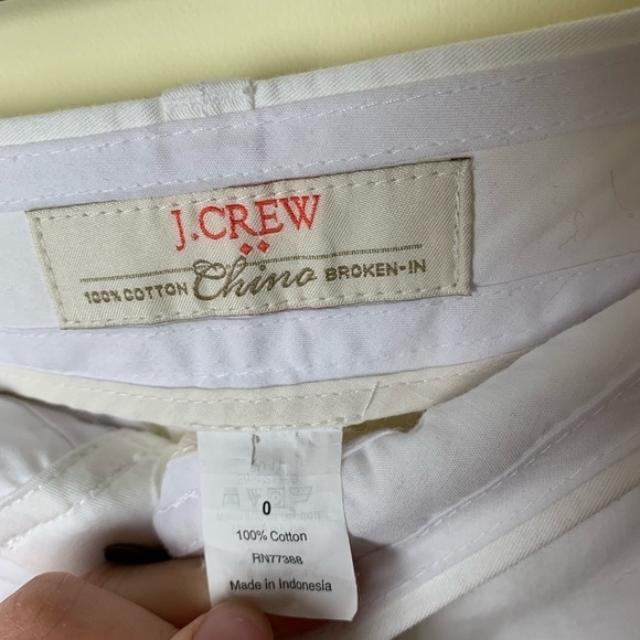 J. Crew White Chino Shorts Size 0 - Picture 4 of 6